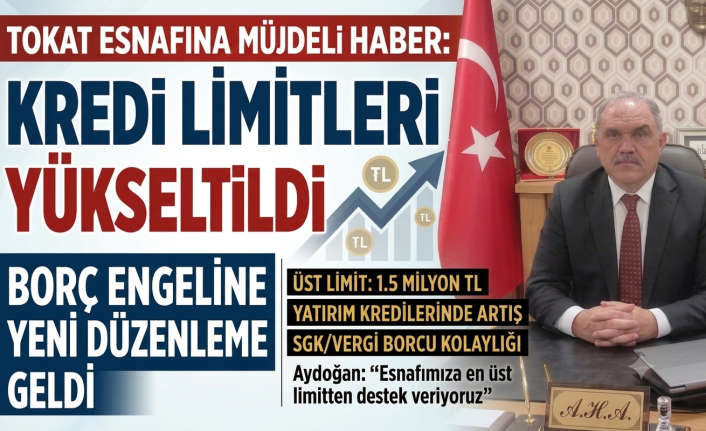 Tokat Esnafı İçin Kredi Limitleri Yükseltildi: Borç Engeline Yeni Düzenleme